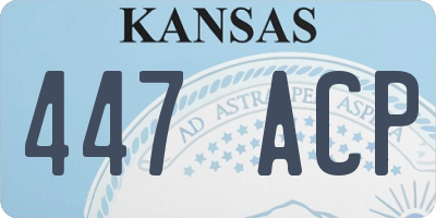 KS license plate 447ACP