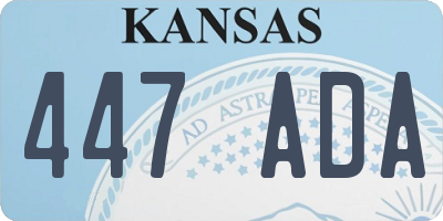 KS license plate 447ADA