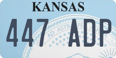 KS license plate 447ADP