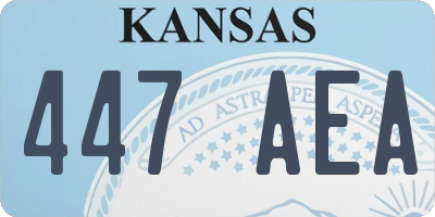 KS license plate 447AEA