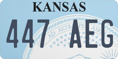 KS license plate 447AEG