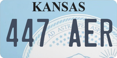 KS license plate 447AER