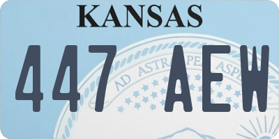 KS license plate 447AEW
