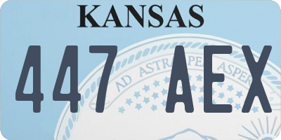 KS license plate 447AEX