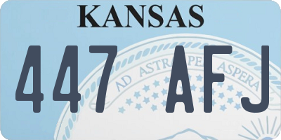 KS license plate 447AFJ