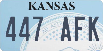 KS license plate 447AFK