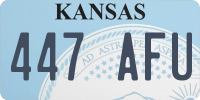 KS license plate 447AFU