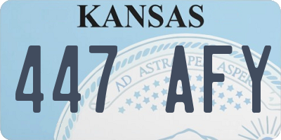 KS license plate 447AFY