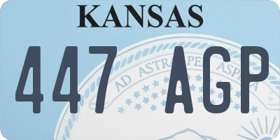 KS license plate 447AGP