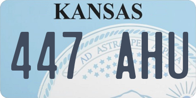 KS license plate 447AHU