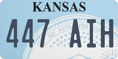 KS license plate 447AIH