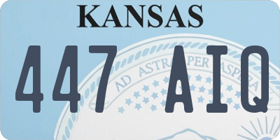 KS license plate 447AIQ