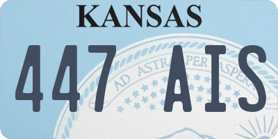 KS license plate 447AIS