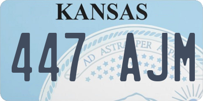KS license plate 447AJM