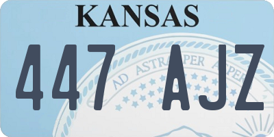 KS license plate 447AJZ