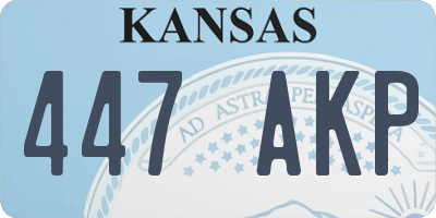 KS license plate 447AKP