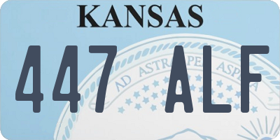 KS license plate 447ALF