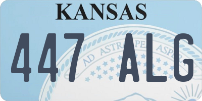 KS license plate 447ALG