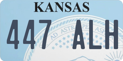 KS license plate 447ALH