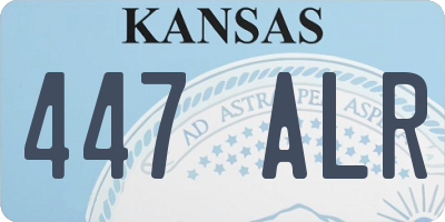 KS license plate 447ALR