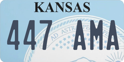 KS license plate 447AMA