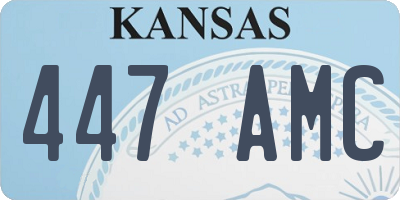 KS license plate 447AMC