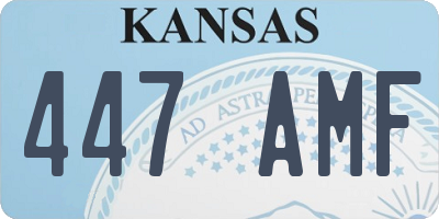 KS license plate 447AMF