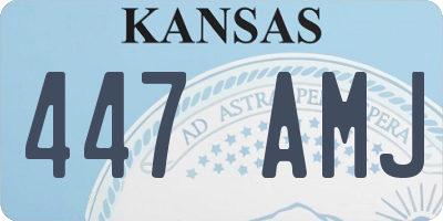 KS license plate 447AMJ