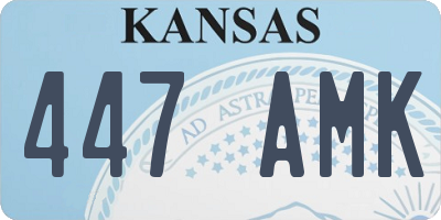 KS license plate 447AMK