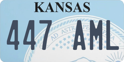 KS license plate 447AML