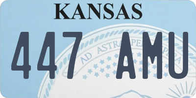 KS license plate 447AMU