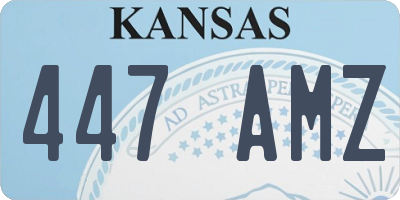 KS license plate 447AMZ
