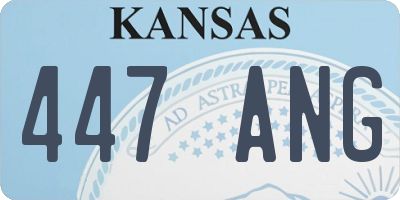 KS license plate 447ANG