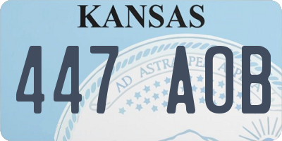 KS license plate 447AOB