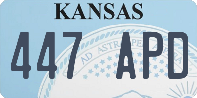 KS license plate 447APD