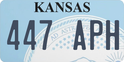 KS license plate 447APH