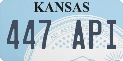 KS license plate 447API