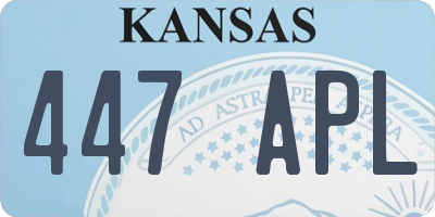 KS license plate 447APL