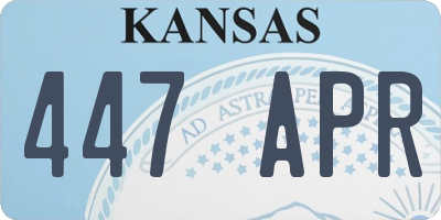 KS license plate 447APR