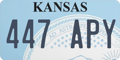 KS license plate 447APY