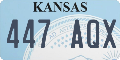 KS license plate 447AQX