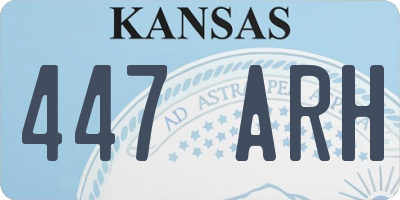 KS license plate 447ARH