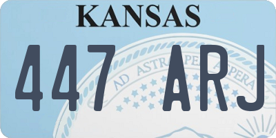 KS license plate 447ARJ