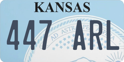 KS license plate 447ARL