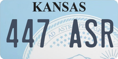 KS license plate 447ASR