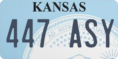 KS license plate 447ASY