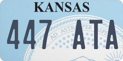 KS license plate 447ATA