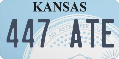 KS license plate 447ATE