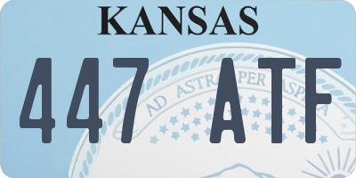 KS license plate 447ATF
