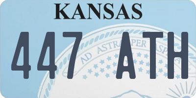 KS license plate 447ATH